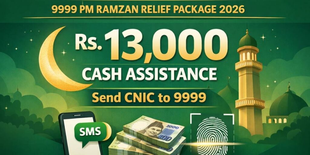 9999 PM Ramzan Relief Package 2026 Rs 13000 Cash Assistance Registration and SMS Eligibility Check Guide